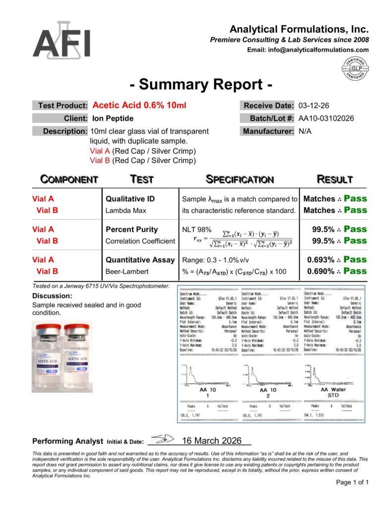 summary report shay acetic acid 10ml 03 14 26 scaled